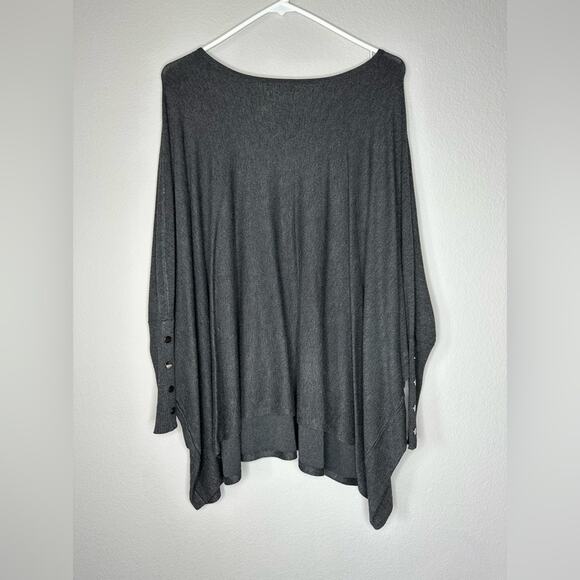 ALFANI Womens Boatneck Poncho Asymmetrical Hem Dolman Sleeve Studded Sweater XS - Picture 2 of 4